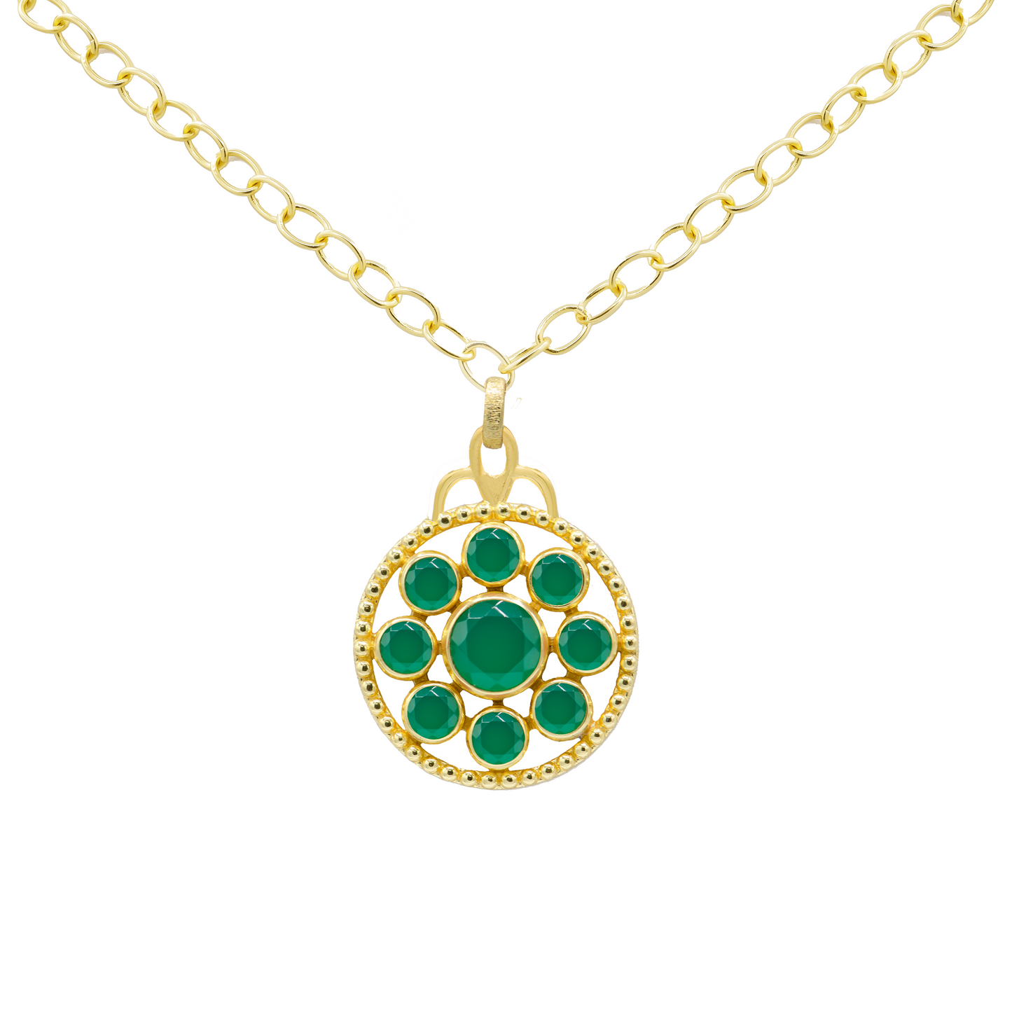 Ambrosia Stone Medallion Necklace