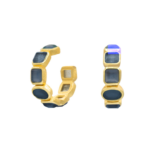 Liza Stone Hoop Earrings