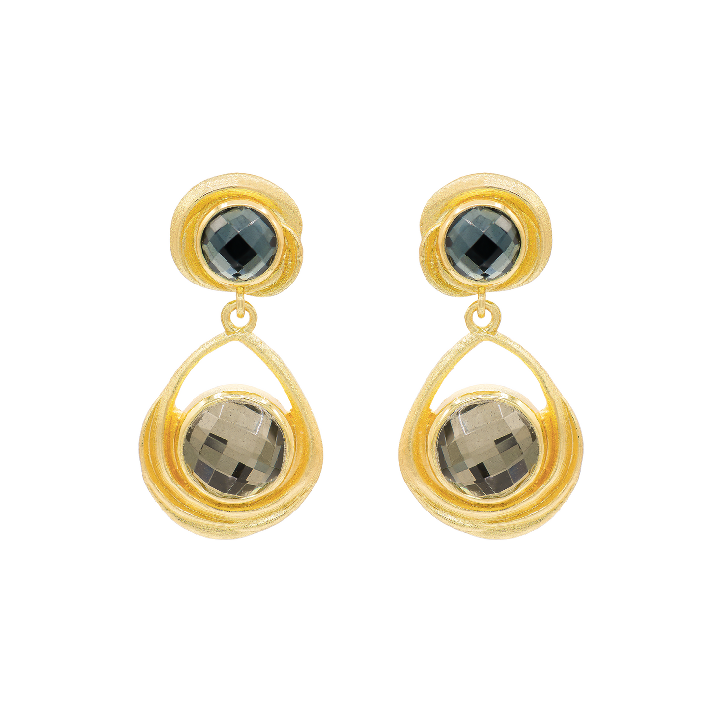 Veria Drop Stone Earrings