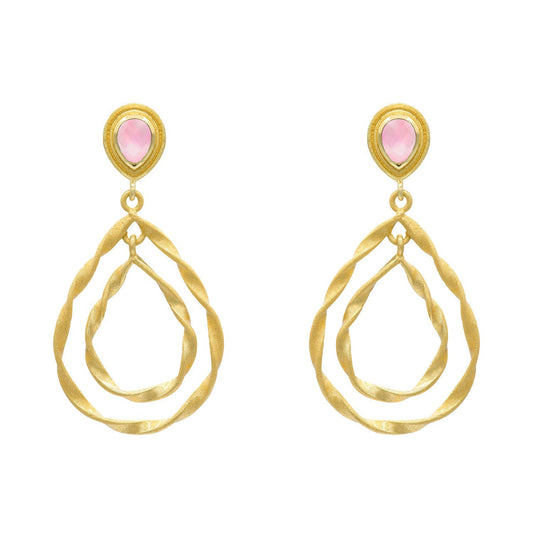 Louisiana Large Twisted Double Drop Earrings