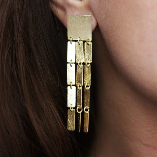 Franceille Geometric Fringe Earrings