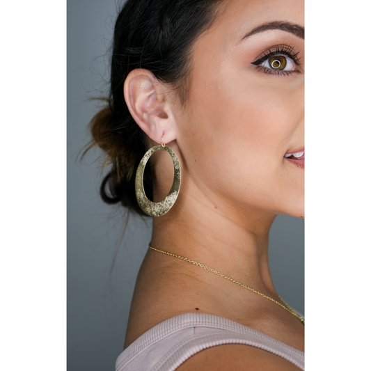 Bianca Retro Open Drop Earrings