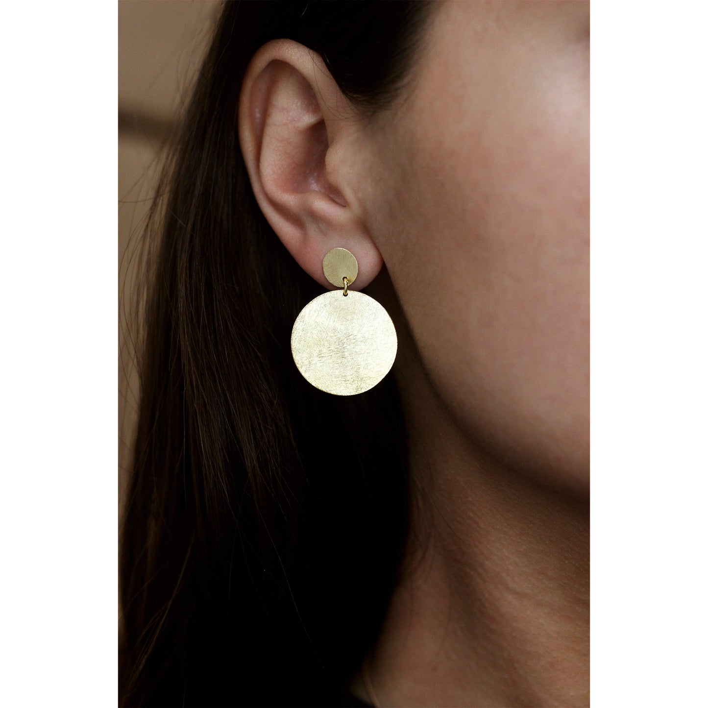 Oxford Post Brushed Coin Earrings