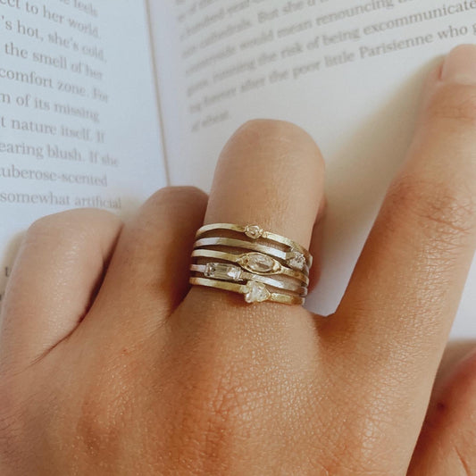 Charlie Stackable Rings with CZs
