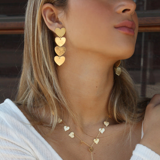 Sylvie Large Heart Earrings