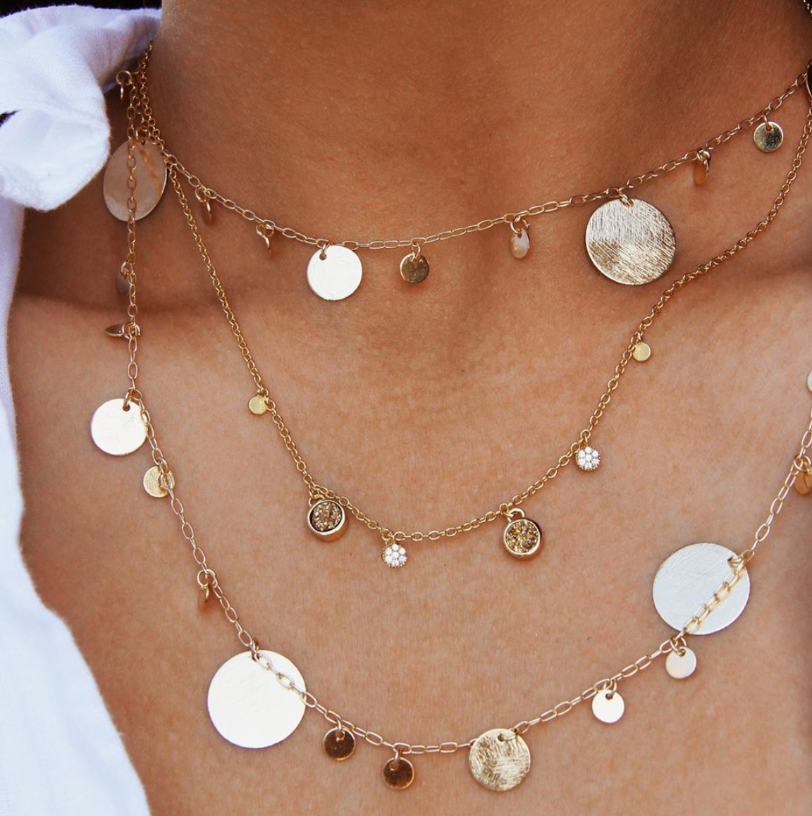 Bar Necklaces: Sylvie Rose Cuban Chain Long Bar Necklace · Dana Rebecca  Designs