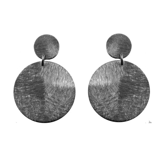 Oxford Post Brushed Coin Earrings