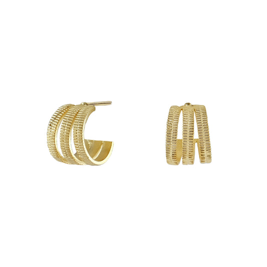 Oliwia Small Textured Hoops