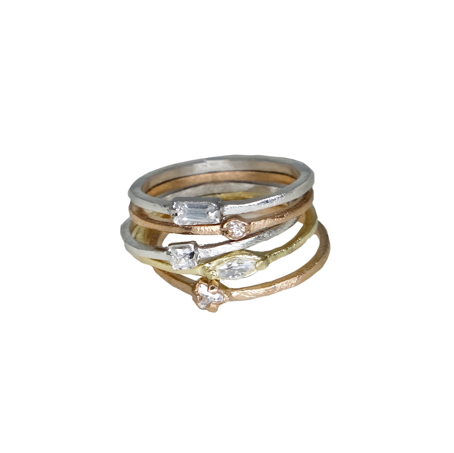 Charlie Stackable Rings with CZs