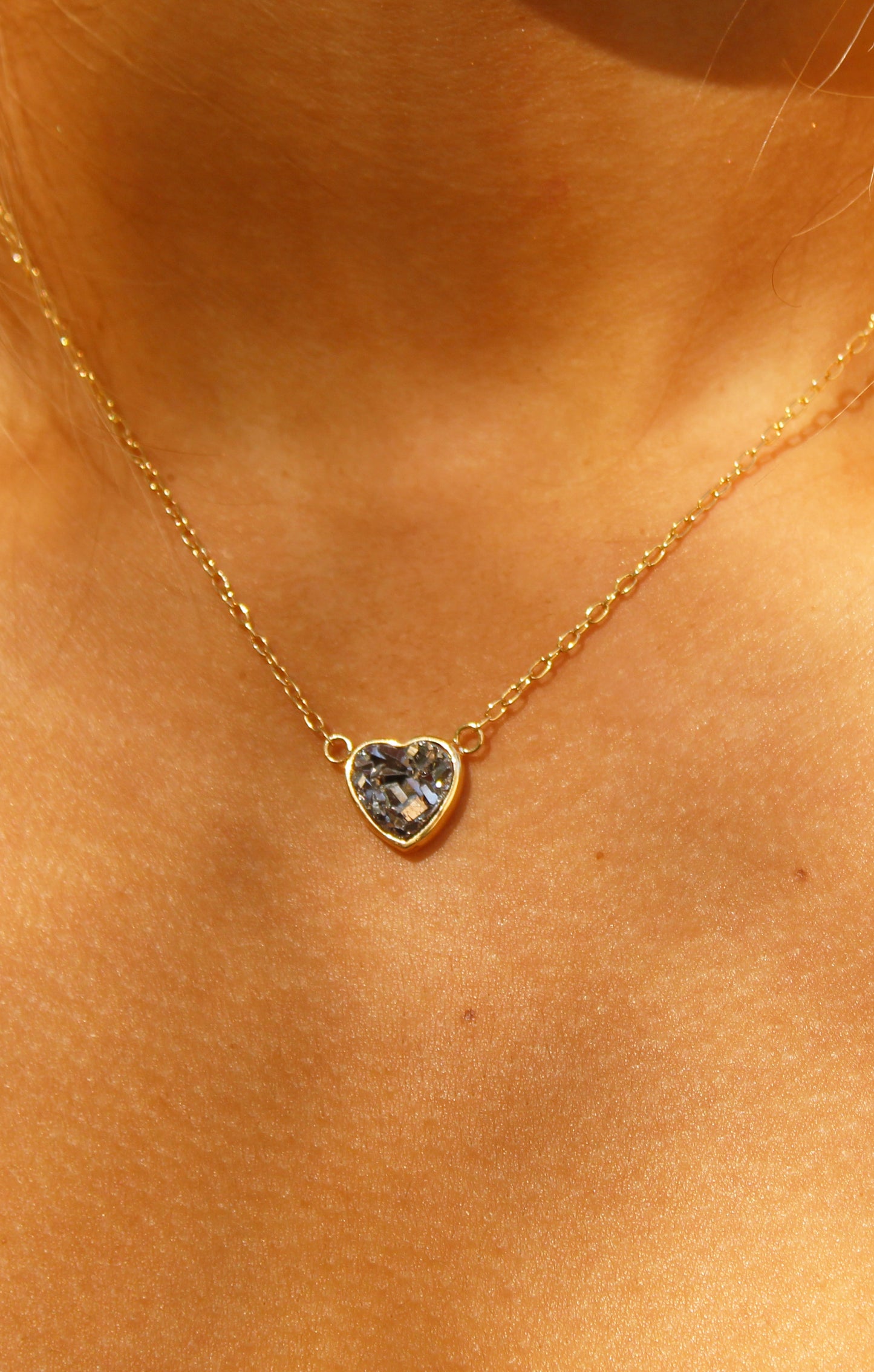 Bouvier Heart Druzy Necklace
